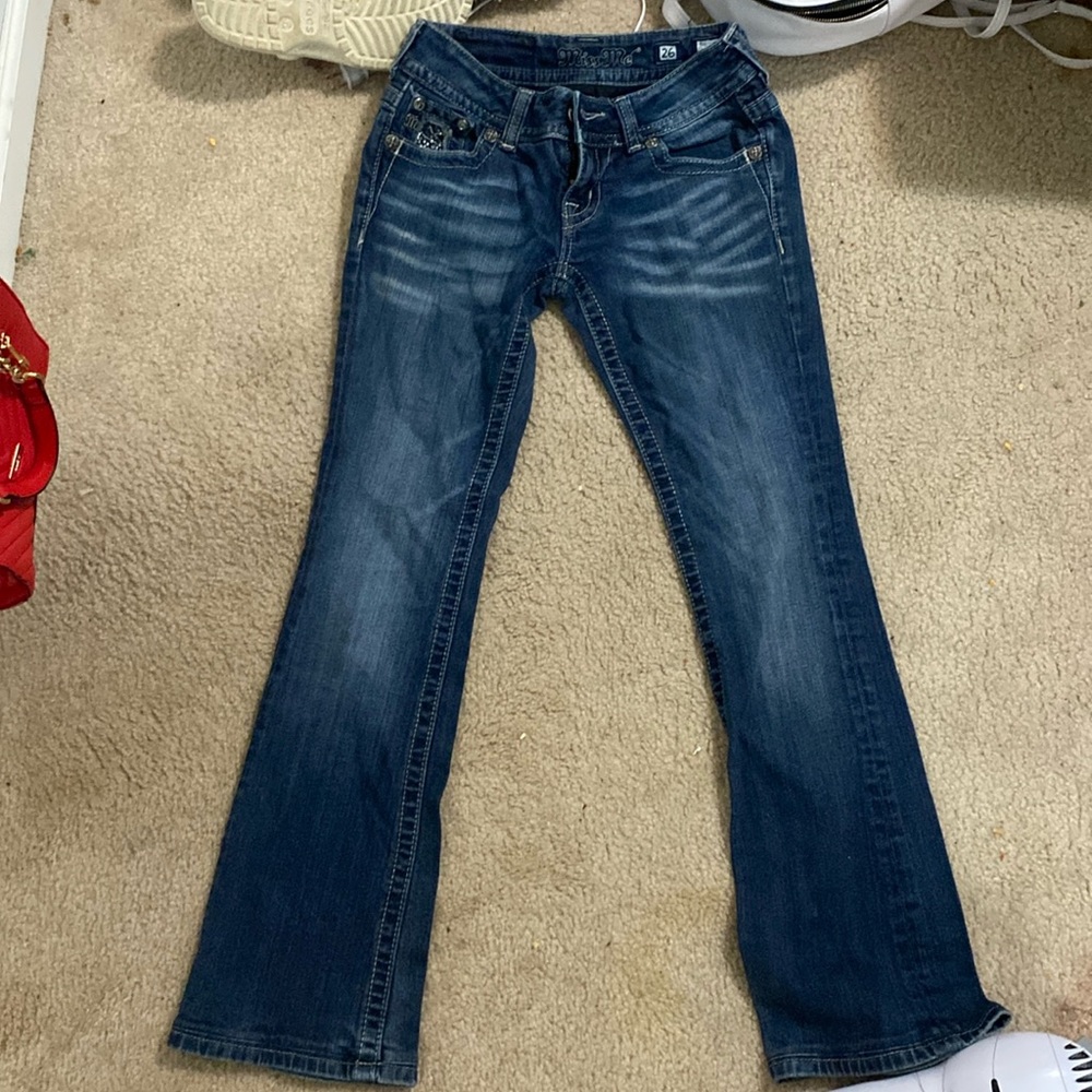 Bootcut low rise jeans